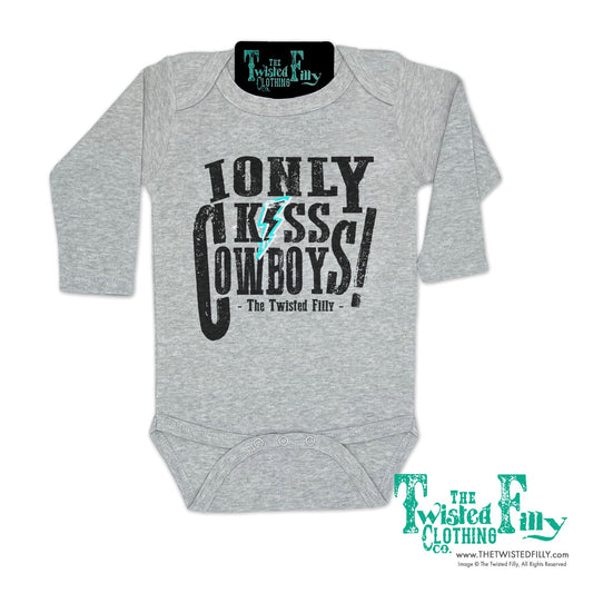 I Only Kiss Cowboys - L/S Infant One Piece (6 Pcs)