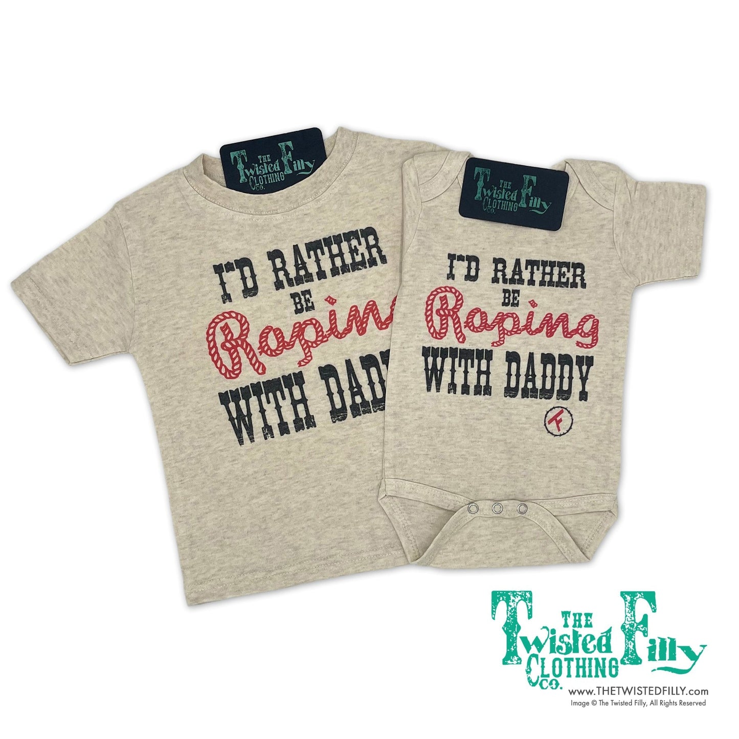 I'd Rather Be Roping With Daddy - S/S Youth Tee (6Pcs)