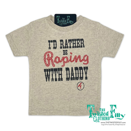 I'd Rather Be Roping With Daddy - S/S Youth Tee (6Pcs)