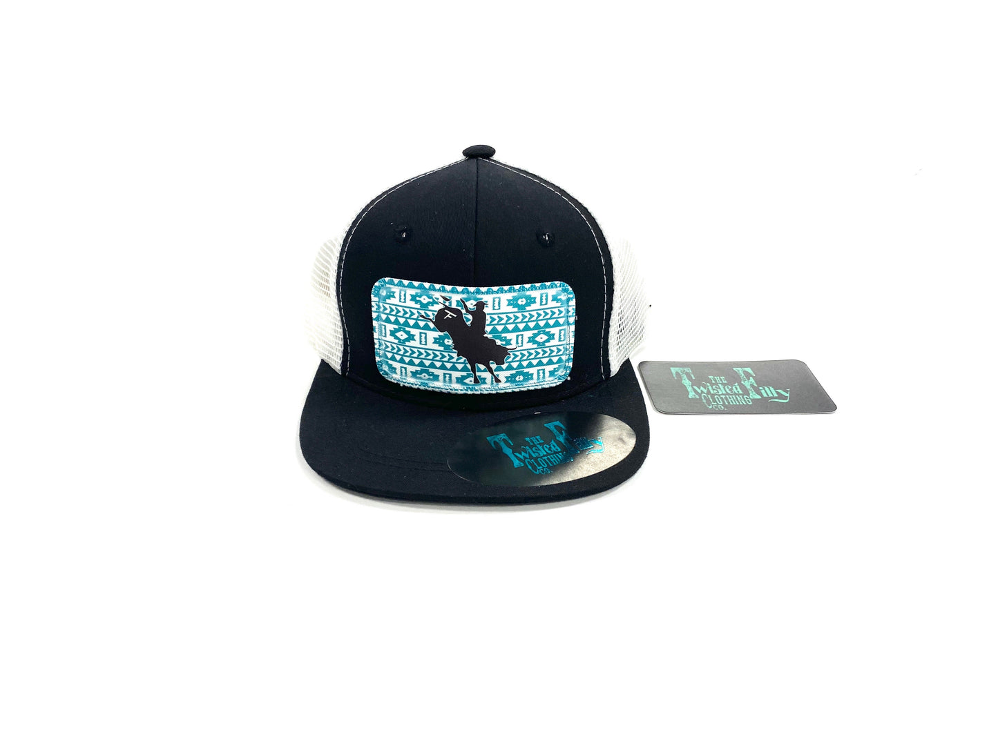 Southwest Bull Rider - Toddler Trucker Hat - Black/White