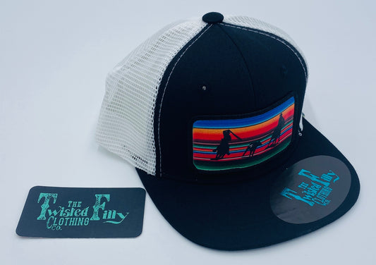 Serape Team Roper - Toddler Trucker - Black/White