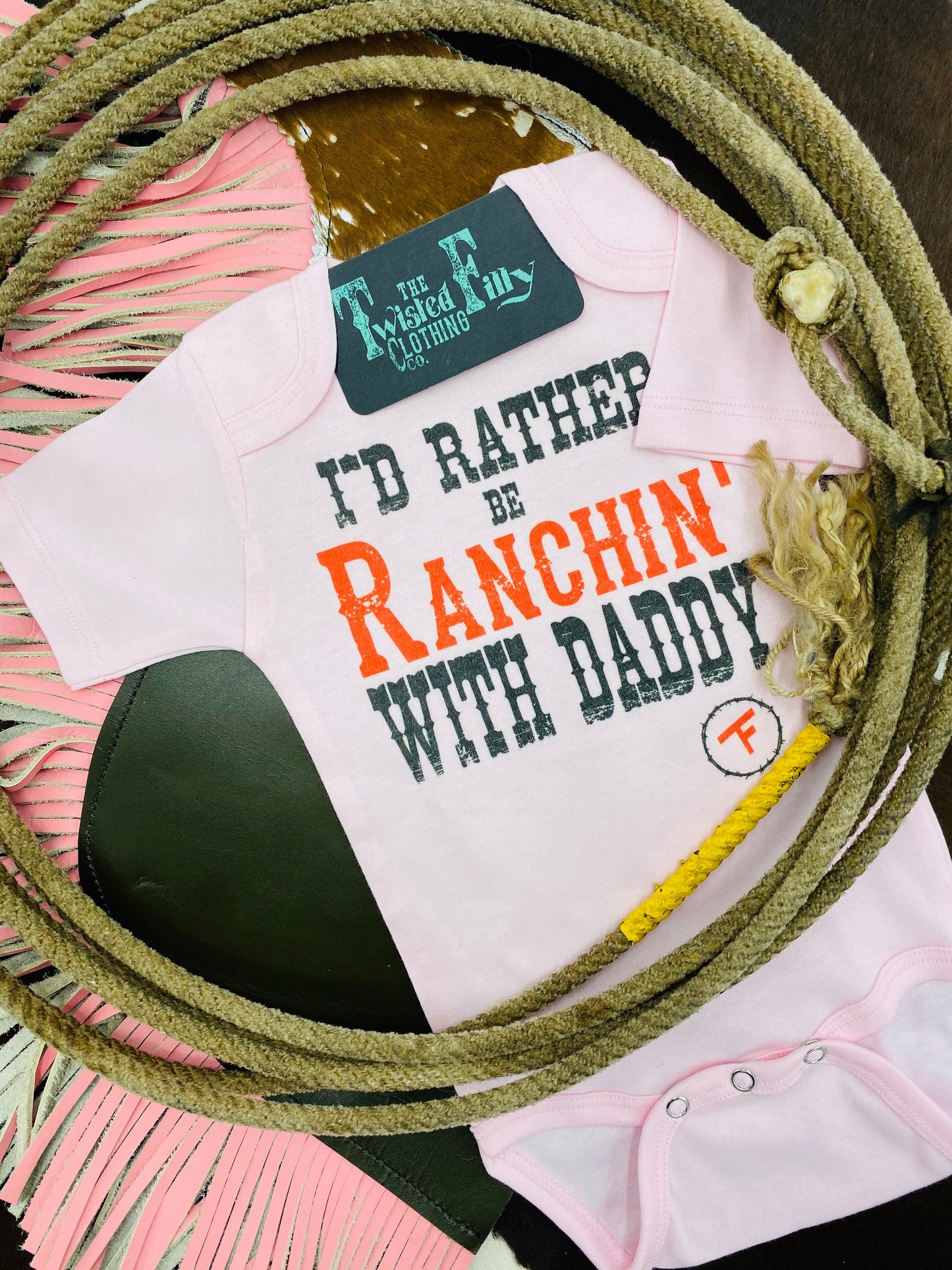I'd Rather Be Ranchin' W/ Daddy - S/S Infant One Piece (6pcs)