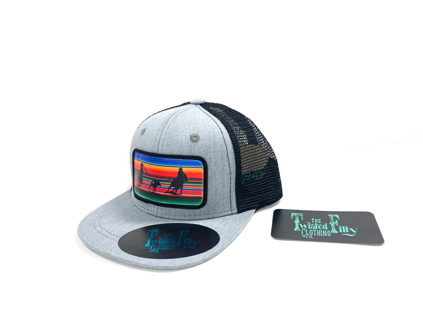 Serape Team Roper - Toddler Trucker Hat - Black/Gray