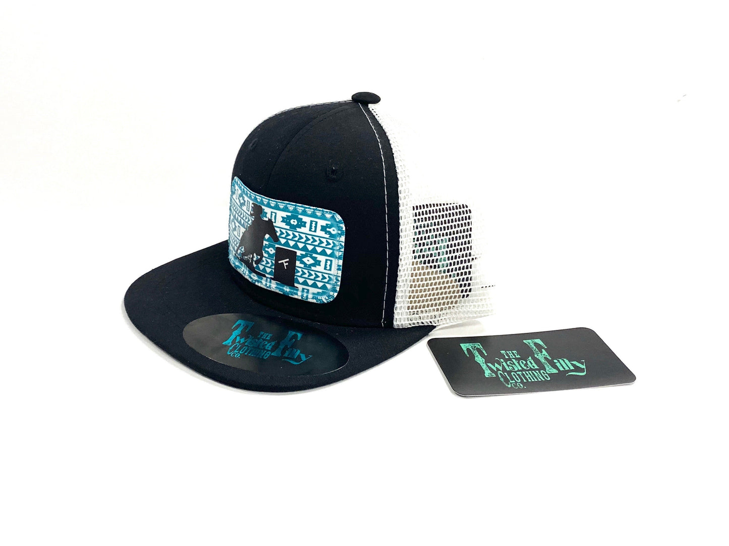 Southwest Barrel Racer - Toddler Trucker Hat - Blk/Wht
