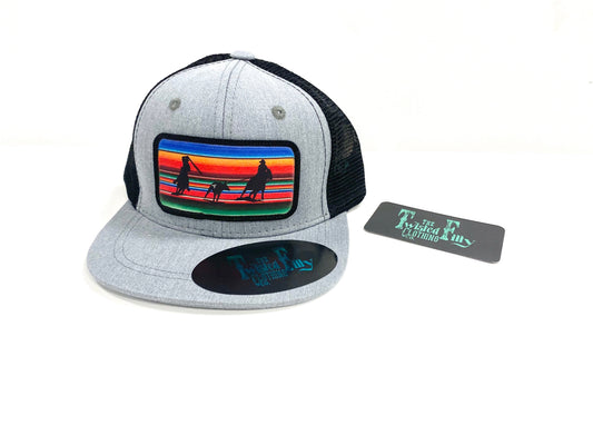 Serape Team Roper - Toddler Trucker Hat - Black/Gray