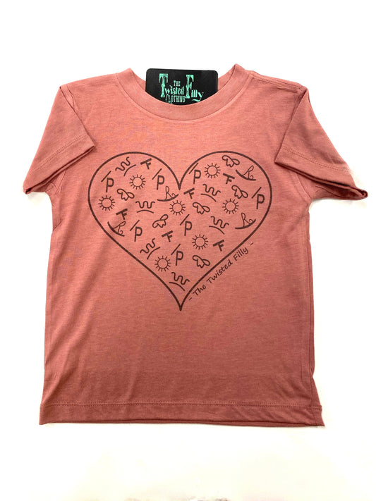 The Branded Heart - S/S Toddler Tee - Mauve (6pcs)