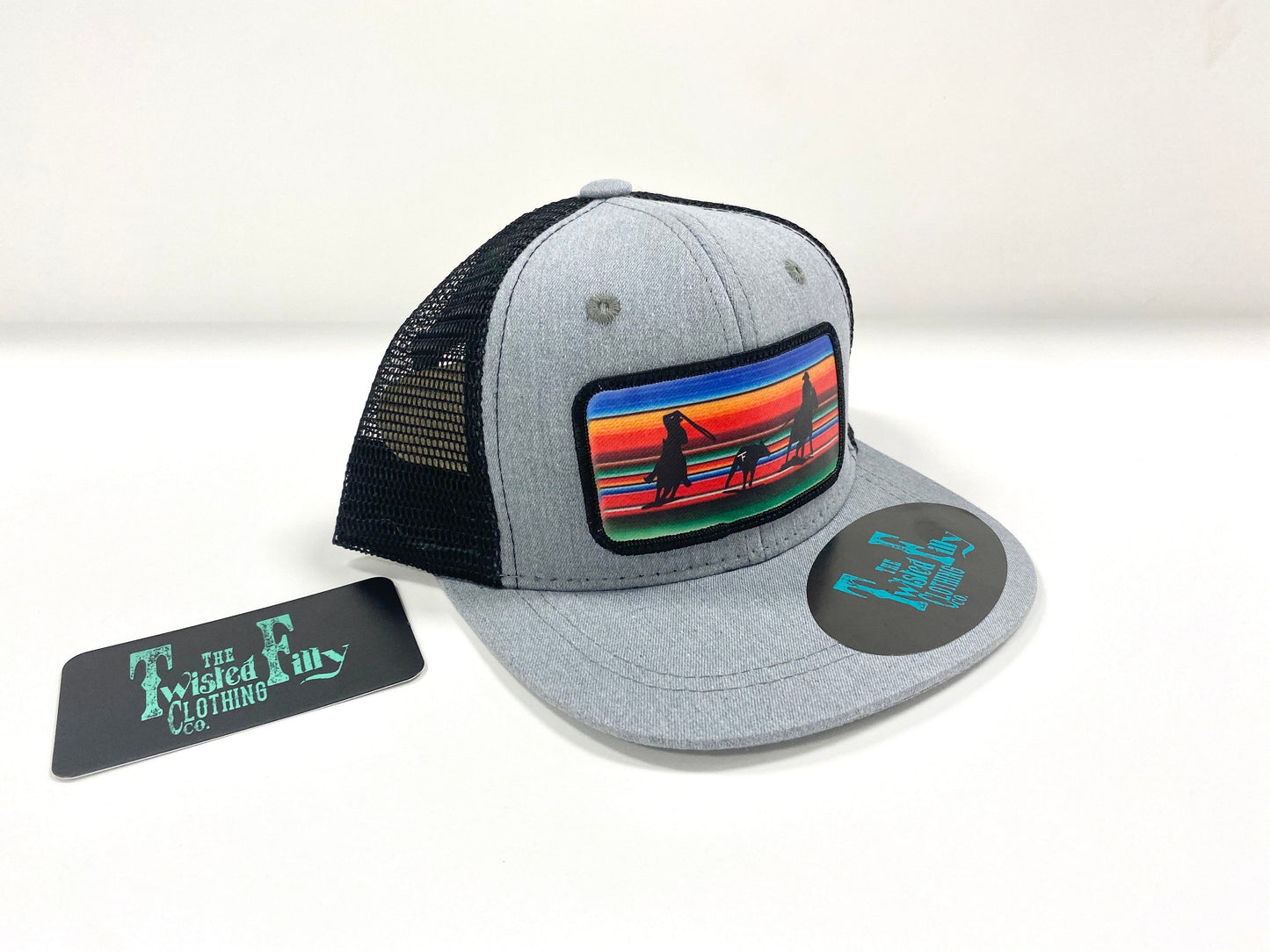 Serape Team Roper - Toddler Trucker Hat - Black/Gray