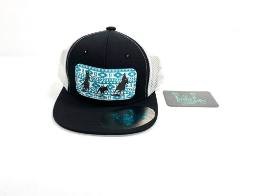 Southwest Team Roper - Toddler Trucker Hat - Black/White