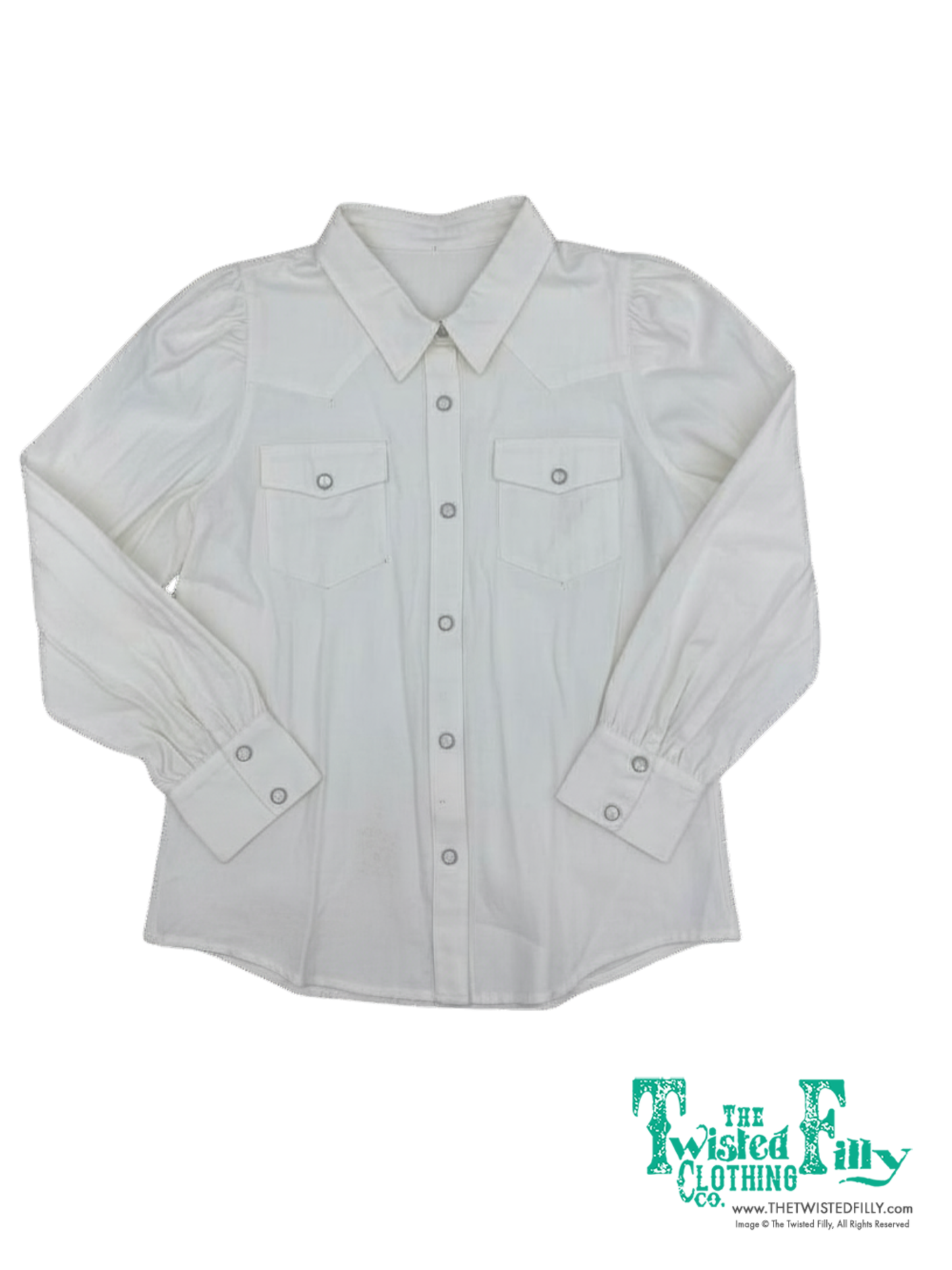 Ivory Denim - Toddler Puff LS Pearl Snap (4pcs)