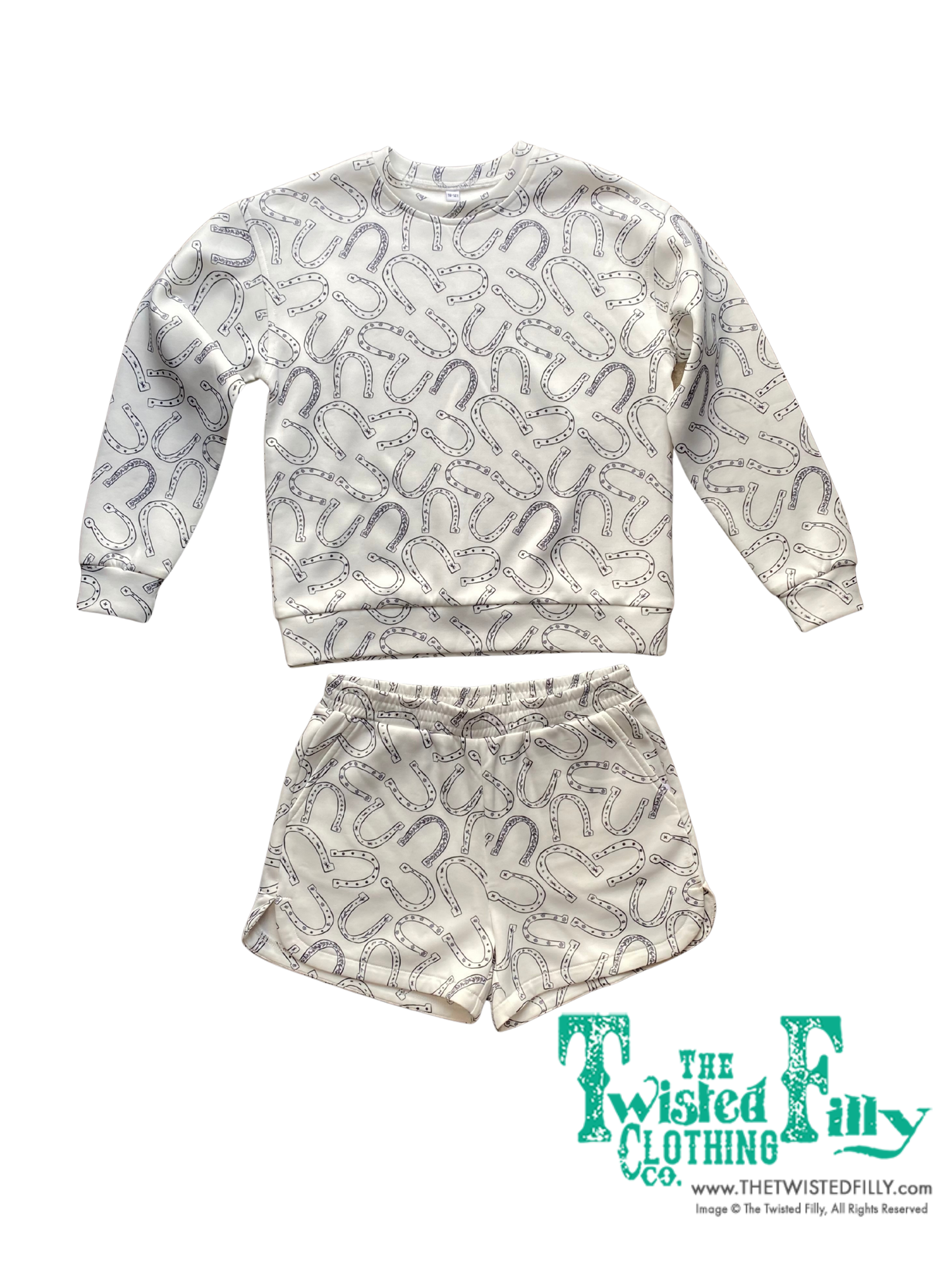 Ivory Horse - Toddler Sweat Short Set (4pcs)