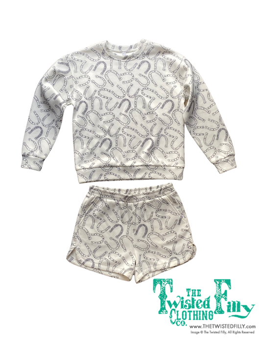 Ivory Horse - Toddler Sweat Short Set (4pcs)