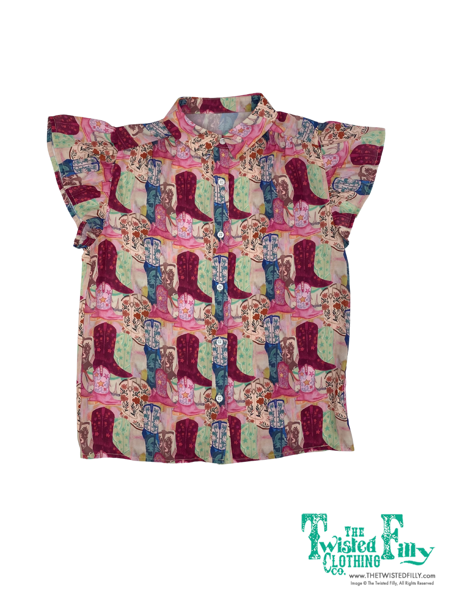 Kicking Boots - Toddler SS Blouse (4pcs)