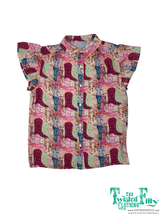 Kicking Boots - Toddler SS Blouse (4pcs)