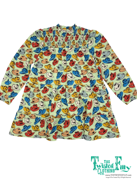 Mint Hat - Youth Smocked LS Dress (6pcs)