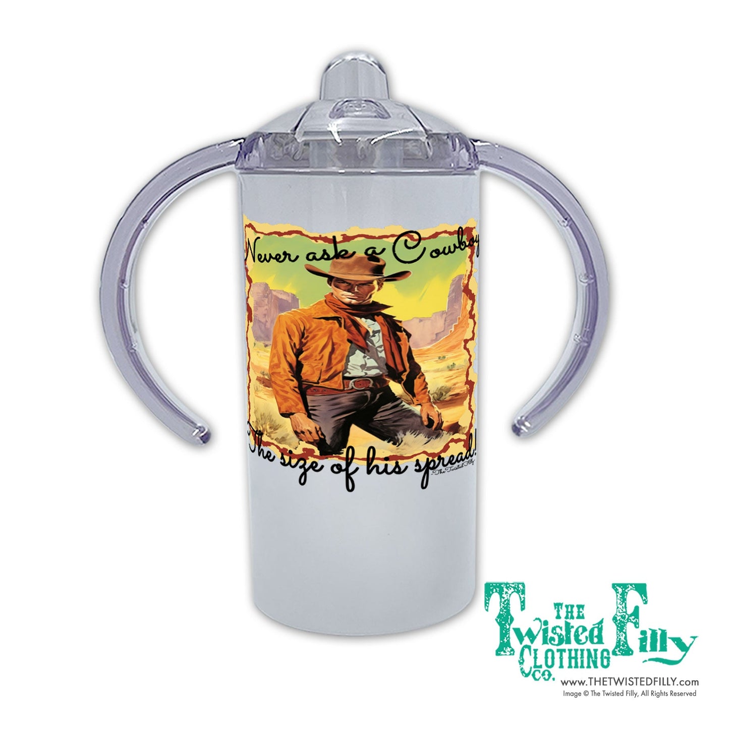 Never Ask A Cowboy Girls Toddler Sippy (2pc)