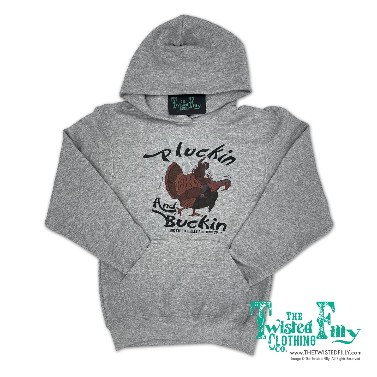Pluckin and Buckin Turkey Bronc COWBOY - Toddler Hoodie (6 Pcs)