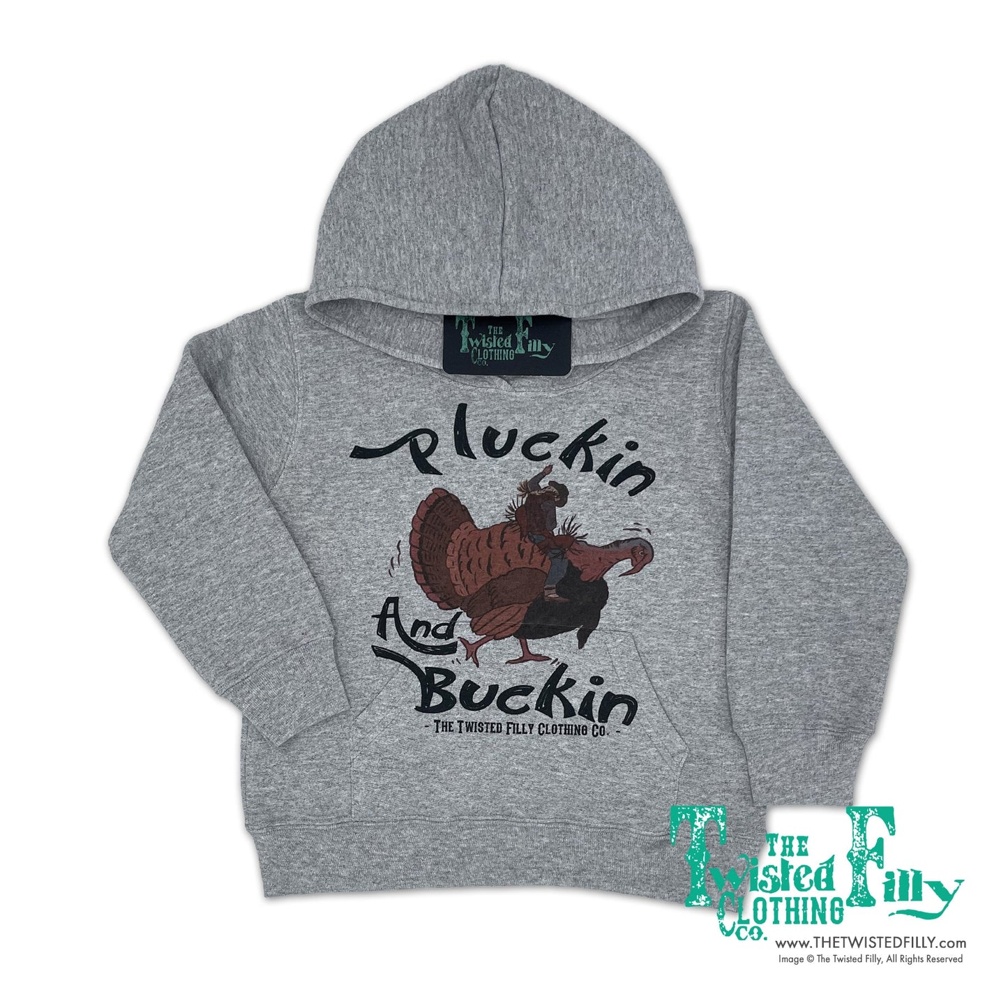 Pluckin and Buckin Turkey Bronc COWGIRL - Toddler Hoodie (6 Pcs)