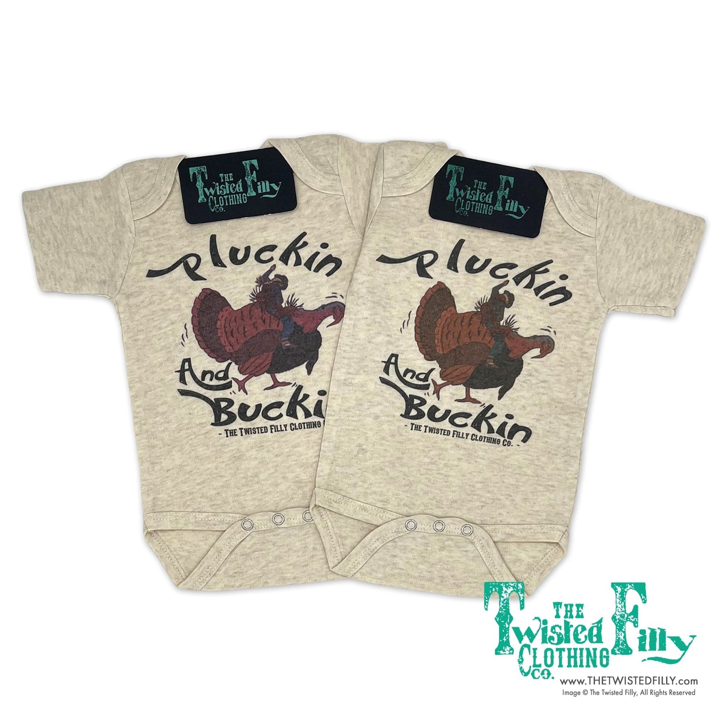 Pluckin and Buckin Cowboy - S/S Infant One Piece (6pcs)