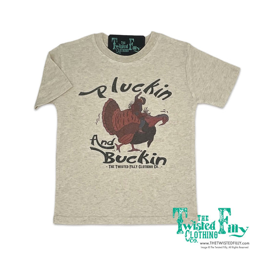Pluckin and Buckin Turkey Bronc Cowboy - S/S Youth Tee (6 Pcs)
