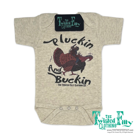 Pluckin and Buckin Cowgirl - S/S Infant One Piece (6 Pcs)