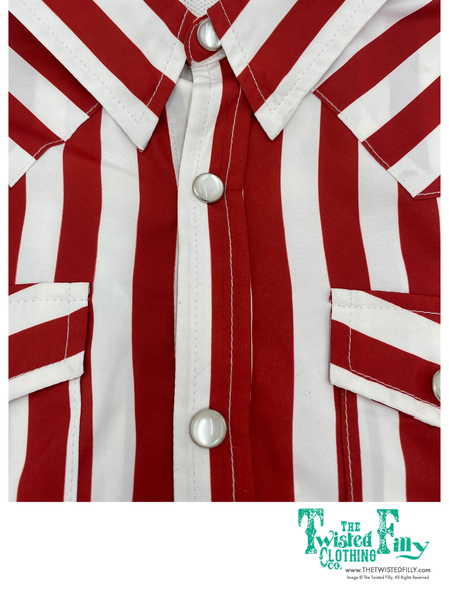 Red Stripe - Toddler LS Pearl Snap (4pcs)