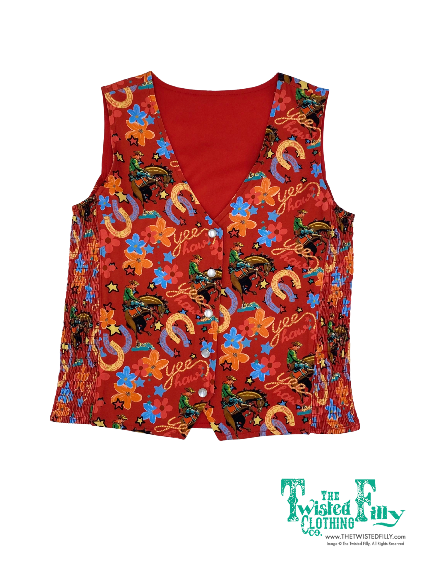 Red Yee Haw - Youth Pearl Snap Vest (6pcs)