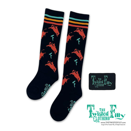Neon Rough Stock Youth Boot Socks