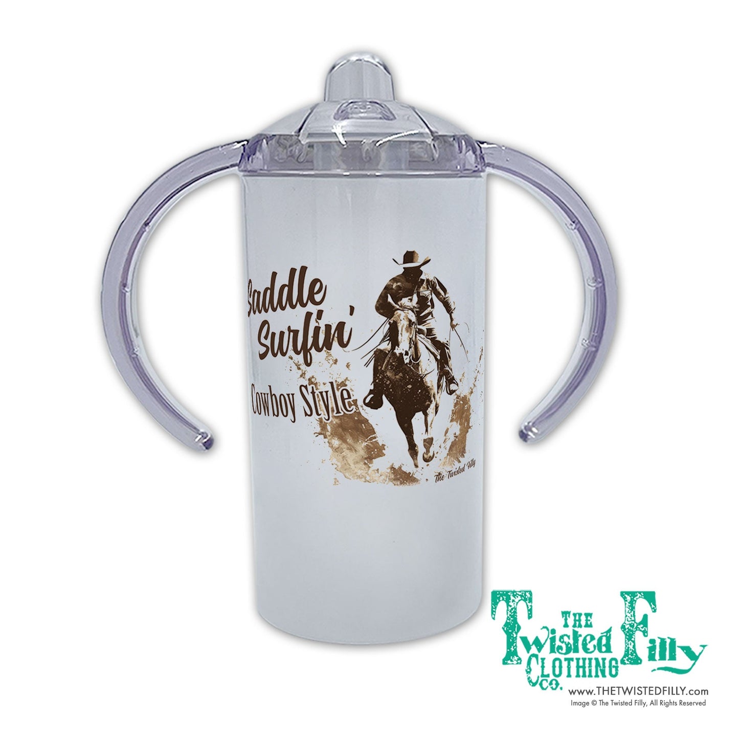 Saddle Surfin' Cowboy Style Boys Toddler Sippy (2pc)
