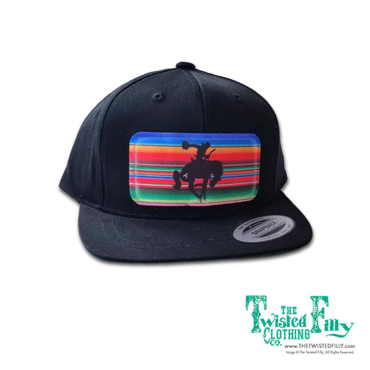 Serape Vintage Bronc Rider - Infant Snapback Hat - Black (2 Pcs)