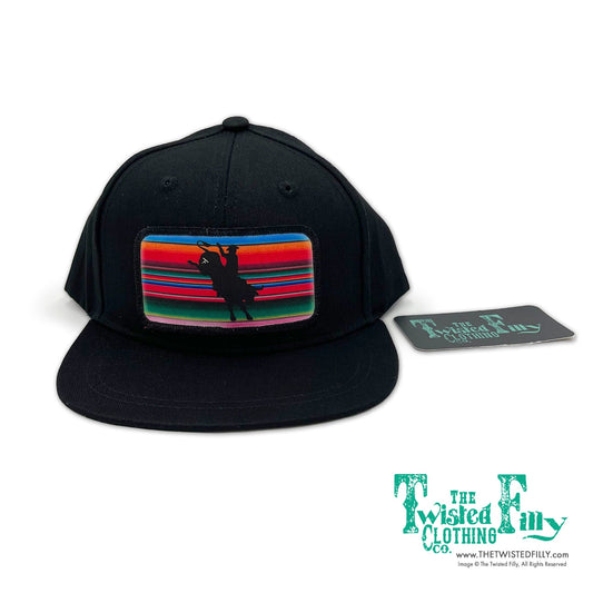 Serape Vintage Bull Rider - Infant Snapback Hat - Black