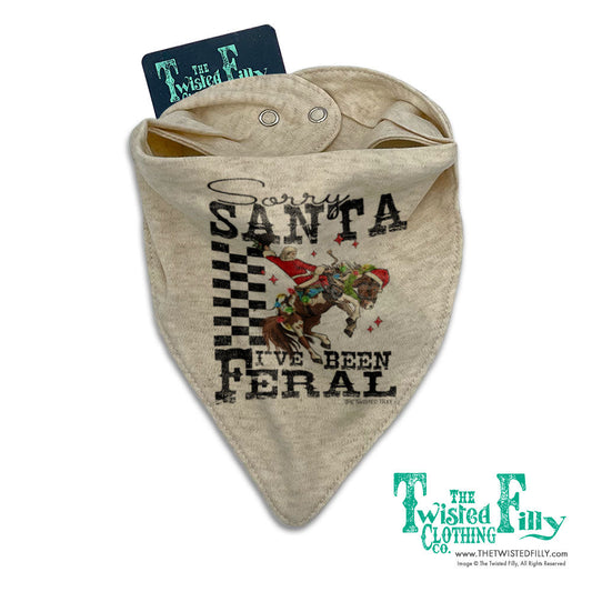 Sorry Santa I've Been Feral - Infant Boys Bandana Bib (3pcs)