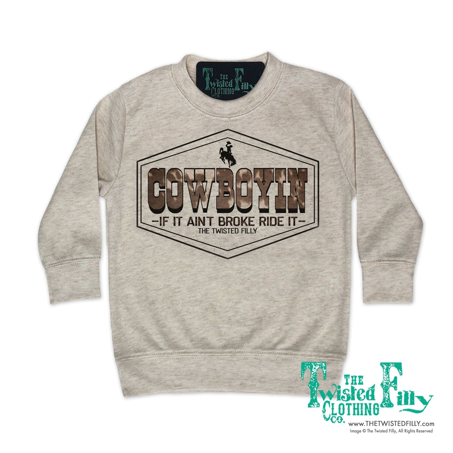 Triangle Cowboy - Boys Youth Pullover - Oatmeal (6 pcs)