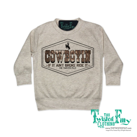 Triangle Cowboy - Boys Toddler Pullover - Oatmeal (6pcs)