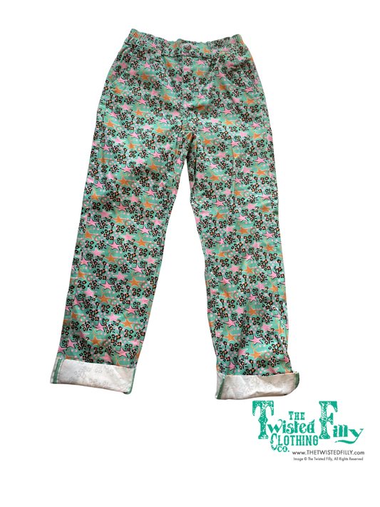 Turquoise Cheetah Star - Infant Pant (6pcs)