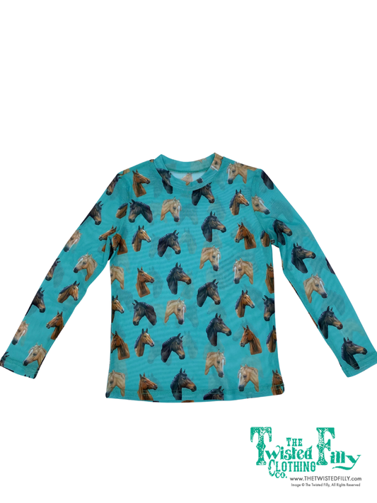 Turquoise Horse - Infant Mesh LS Top (6pcs)